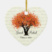 Dancing Blooms Wedding Foto Keramik Ornament (Vorne)