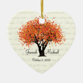 Dancing Blooms Wedding Foto Keramik Ornament