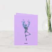 Dancing Blue Skeleton Humorous Happy Birthday Karte (Rückseite)