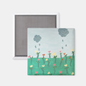 Dancing Blume Magnet (Vorderseite/Rückseite)