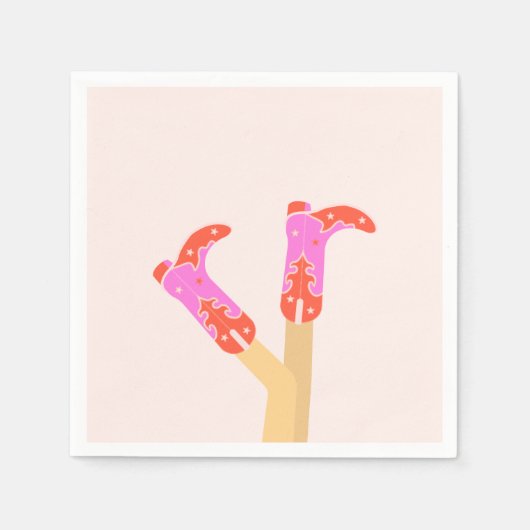 Dancing Boots Cocktail Napkin Serviette (Vorderseite)