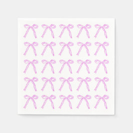 Dancing Bows Cocktail Napkin, Party Rosa Serviette