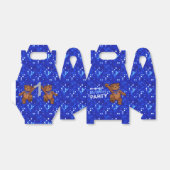 Dancing Brown Teddy Bear 1. Geburtstag Party Geschenkschachtel (Ungefaltet)