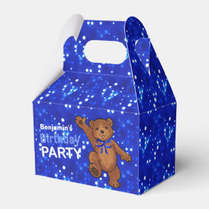 Dancing Brown Teddy Bear 1. Geburtstag Party Geschenkschachtel