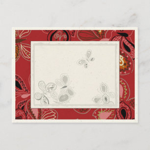 Dancing Butterfly in Rot Postkarte