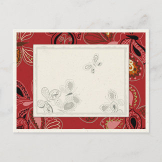 Dancing Butterfly in Rot Postkarte