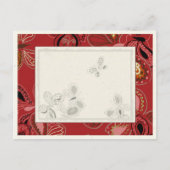 Dancing Butterfly in Rot Postkarte (Vorderseite)
