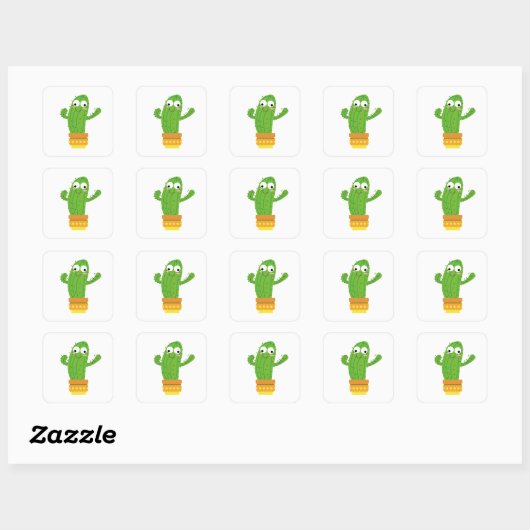 Dancing Cactus Sticker (Blatt)