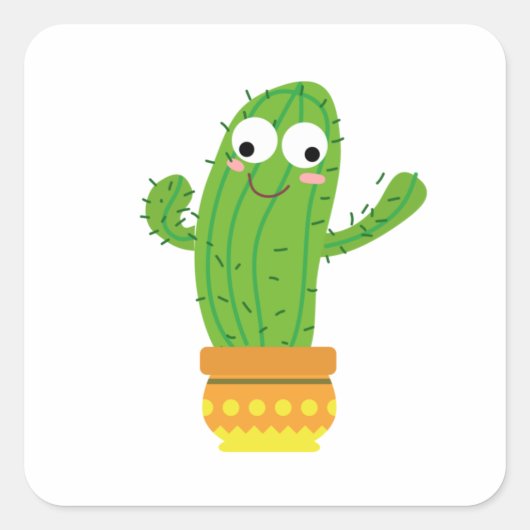 Dancing Cactus Sticker (Vorderseite)