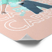 Dancing Carefree Girl Poster (Ecke)