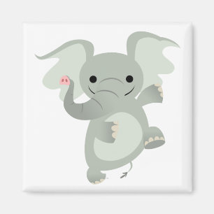 Dancing Cartoon Elephant Magnet