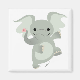 Dancing Cartoon Elephant Magnet
