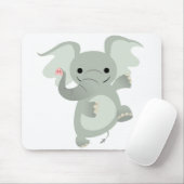 Dancing Cartoon Elephant Mousepad (Mit Mouse)
