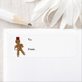 Dancing Cartoon Gingerbread Man Gift Labels (Insitu)