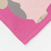 Dancing Cartoon Pig Wiederholung Muster Fleece Bla (Ecke)