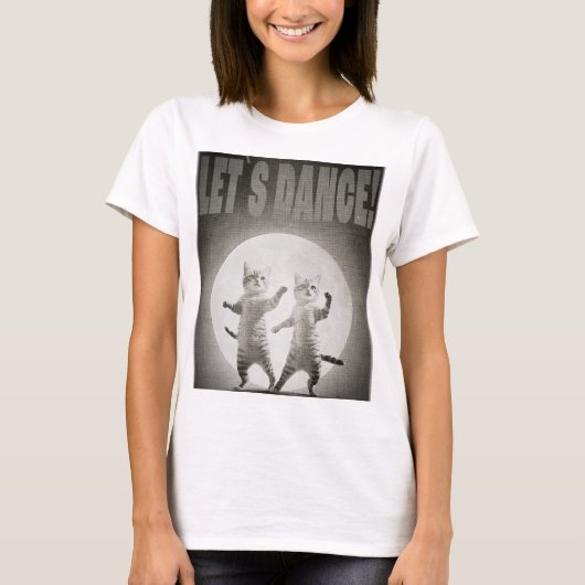dancing cats-2-BW T-Shirt (Vorderseite)