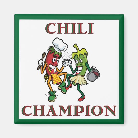 Dancing Chili Paprikaschoten Chili Champion Magnet (Vorne)