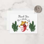 Dancing Chili Vielen Dank Mitteilungskarte (Vorderseite/Rückseite Beispiel)