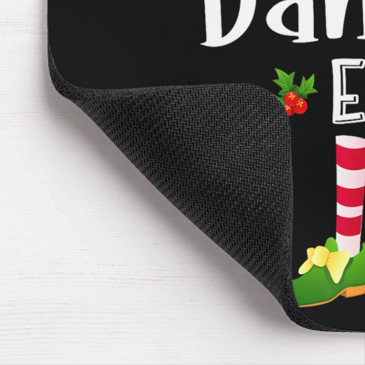 Dancing Christmas Elf Matching Pajama X-mas Party Mousepad (Ecke)