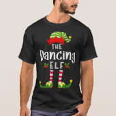 Dancing Christmas Elf Matching Pajama X-mas Party  T-Shirt (Vorderseite)