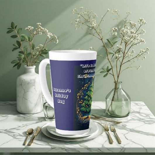 Dancing Christmas Tree Musical Notes Christmas Fun Milchtasse