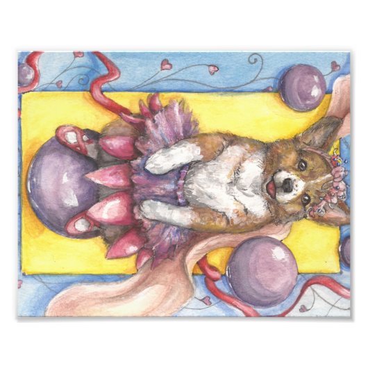 Dancing Corgi Fotodruck (Vorne)