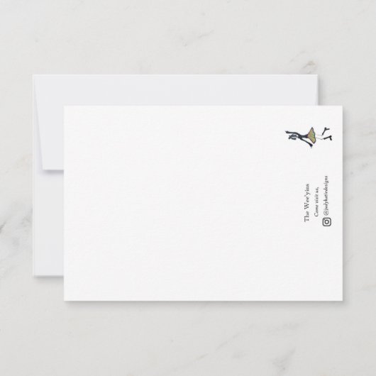 Dancing Couple Flat Card Karte (Rückseite)