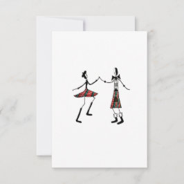Dancing Couple Flat Card Karte