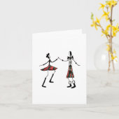 Dancing Couple Karte (Gelbe Blume)