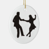 Dancing Couple Keramik Ornament (Rechts)