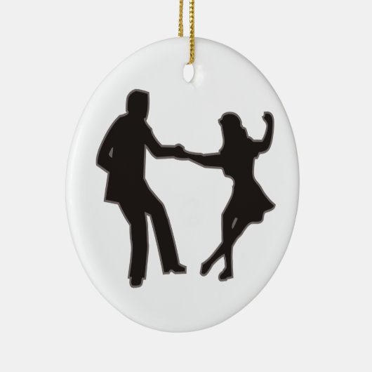 Dancing Couple Keramik Ornament (Rechts)
