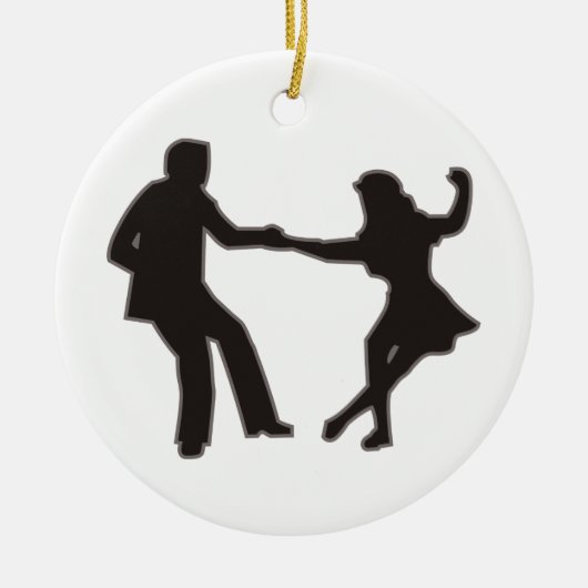 Dancing Couple Keramik Ornament (Vorne)