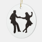 Dancing Couple Keramik Ornament (Links)