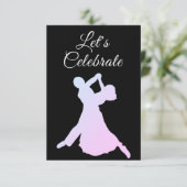 Dancing Couple Party Einladung (Stehend Vorderseite)