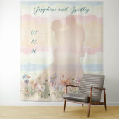 Dancing Couple Personalized Wedding Backdrop Wandteppich (Beispiel)