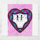 Dancing Couple Schaumweinetikett (Einzelnes Label)