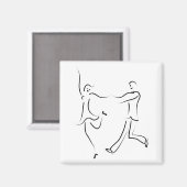 Dancing Couple Sketch Magnet (Vorderseite/Rückseite)