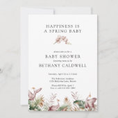 Dancing Cranes Spring Orchids Kinderdusche Einladung (Vorderseite)