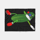 Dancing Cucumber Picknick Lover Niedlich Funny Fleecedecke (Vorderseite (Horizontal))