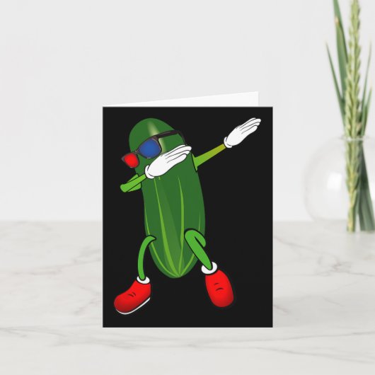 Dancing Cucumber Picknick Lover Niedlich Funny Karte (Vorderseite)