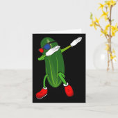 Dancing Cucumber Picknick Lover Niedlich Funny Karte (Gelbe Blume)