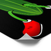 Dancing Cucumber Picknick Lover Niedlich Funny Poster (Ecke)