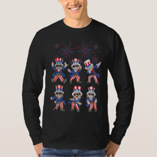 Dancing Dabbing Onkel Sam 4. Juli Jungs Mädchen K T-Shirt