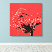 Dancing Dahlia Leinwanddruck (Insitu (Holzboden))