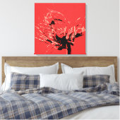 Dancing Dahlia Leinwanddruck (Insitu (Schlafzimmer))