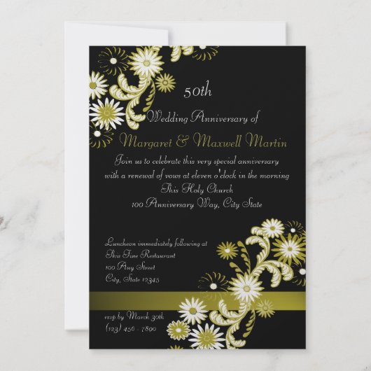 Dancing Daisies/ 50 Jahre Einladung (Rückseite)