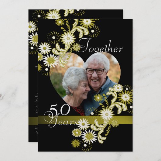 Dancing Daisies/ 50 Jahre Einladung (Vorne/Hinten)