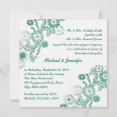 Dancing Daisies Engagement Partei und Foto Einladung (Rückseite)