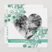 Dancing Daisies Engagement Partei und Foto Einladung (Vorne/Hinten)