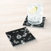 "Dancing Daisies" Glass Untersetzer (Schrägansicht)